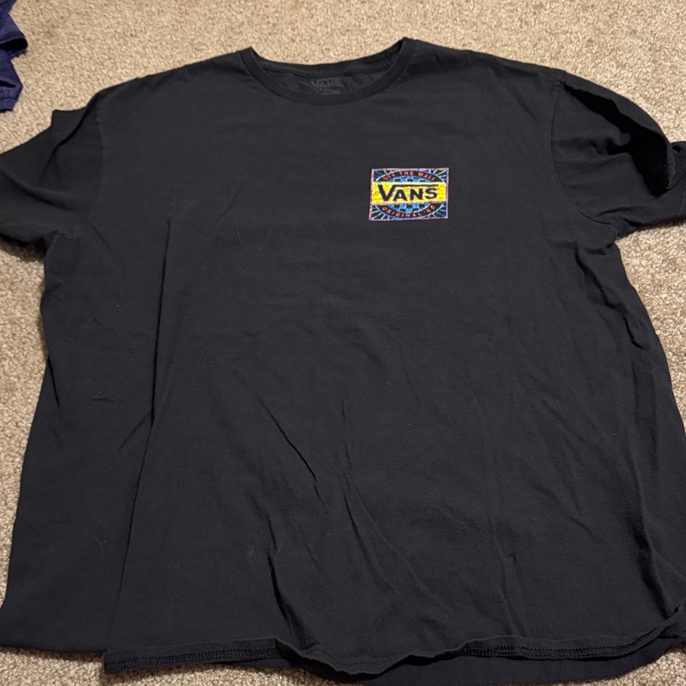 Vans Black Tee with Vibrant Logo
